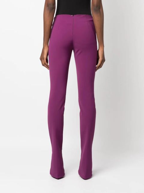 Sportmax zip-cuff slim-fit trousers - Purple