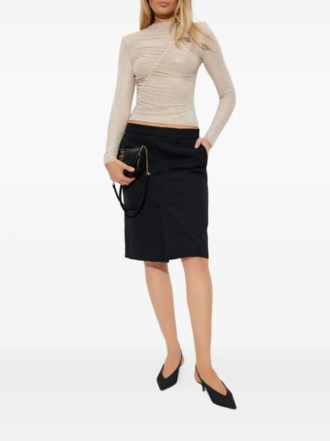 Self-Portrait crystal-embellished top - Neutrals - zdjęcie produktu nr 2