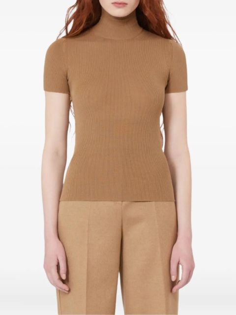 Max Mara ribbed turtleneck top - Brown