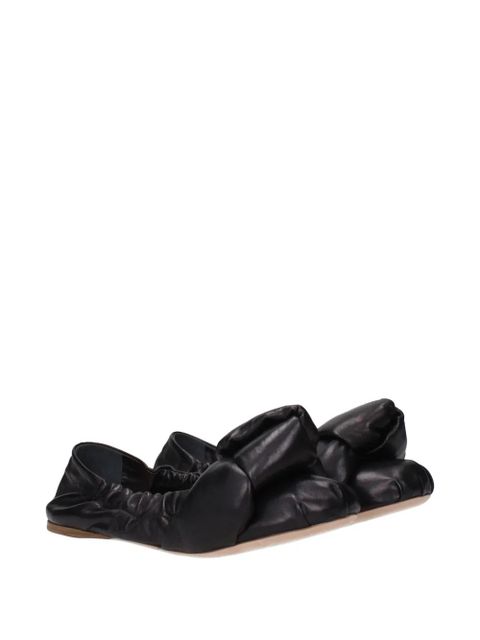 Miu Miu gathered bow-detail ballet flats - Black - zdjęcie produktu nr 2