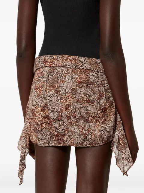 ISABEL MARANT Coralie floral-pattern mini skirt - Neutrals