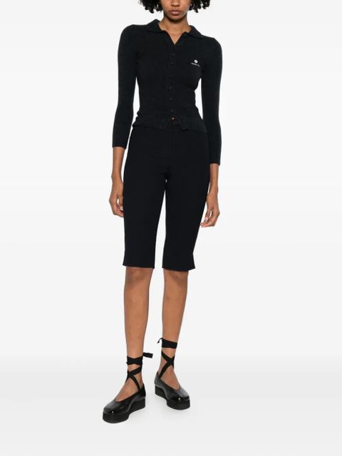 SHUSHU/TONG logo-detail cardigan - Blue - zdjęcie produktu nr 2