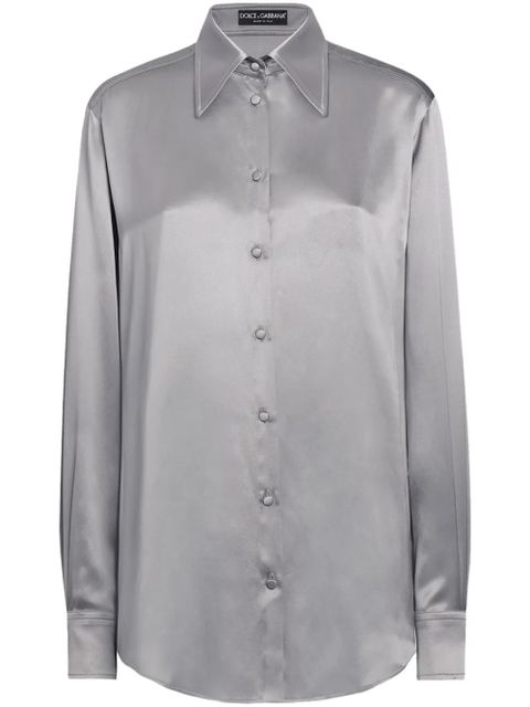 Dolce & Gabbana silk crepe-de-chine shirt - Grey - zdjęcie produktu nr 1