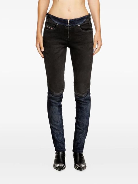 Diesel D-Bikee two-tone panelled jeans - Black