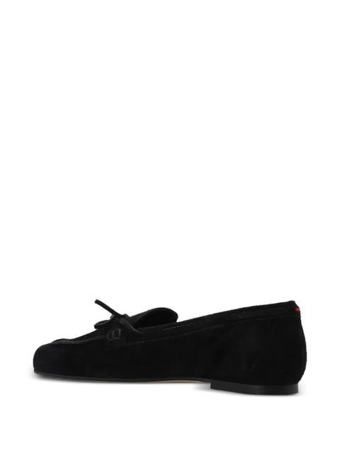 Aeyde bow-detail suede loafers - Black