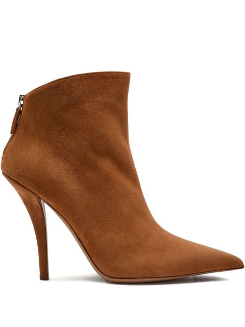 Paris Texas 105mm suede pointed-toe ankle boots - Brown - zdjęcie produktu nr 1