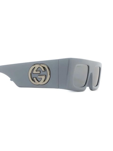 Gucci Eyewear rectangle-frame sunglasses - Silver - zdjęcie produktu nr 2