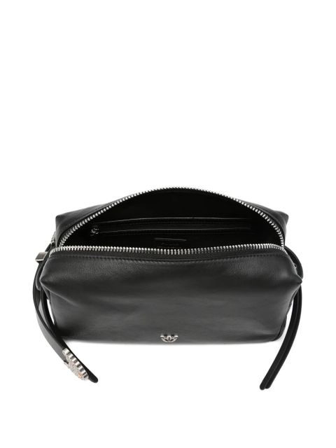 PINKO logo buckle shoulder bag - Black