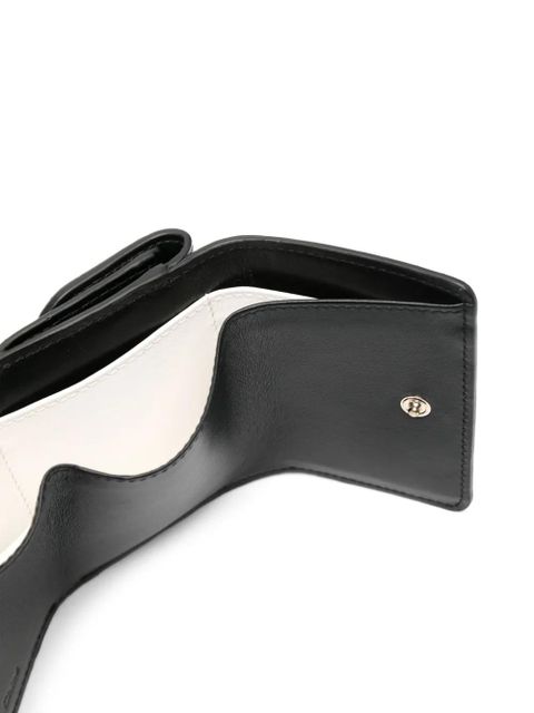 Chloé embroidered-logo leather wallet - Black