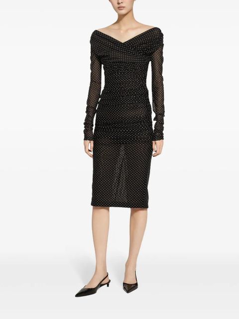 Dolce & Gabbana polka-dot tulle midi dress - Black - zdjęcie produktu nr 2