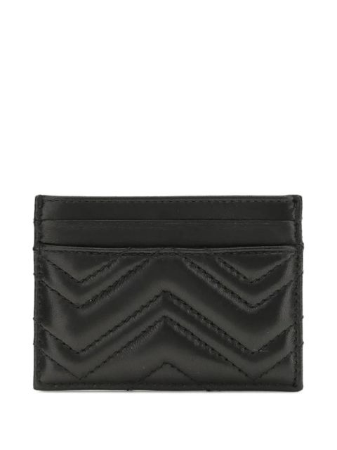 Gucci GG Marmont chevron card holder - Black - zdjęcie produktu nr 2