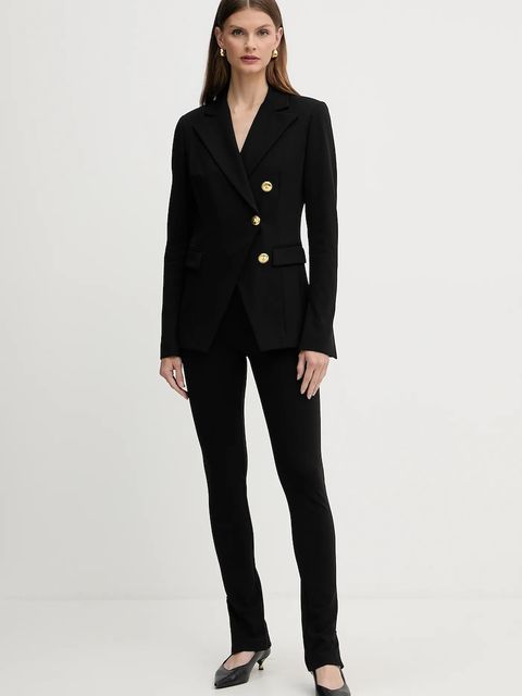 Pinko marynarka kolor czarny jednorzędowa gładka 105573 A24C