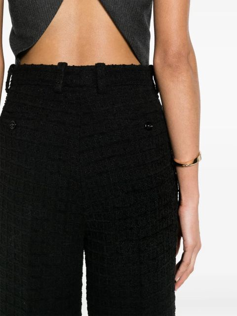 Gucci waffle-effect tweed trousers - Black