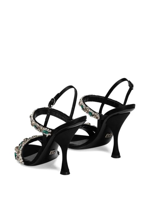 Dolce & Gabbana crystal-embellished sandals - Black - zdjęcie produktu nr 2