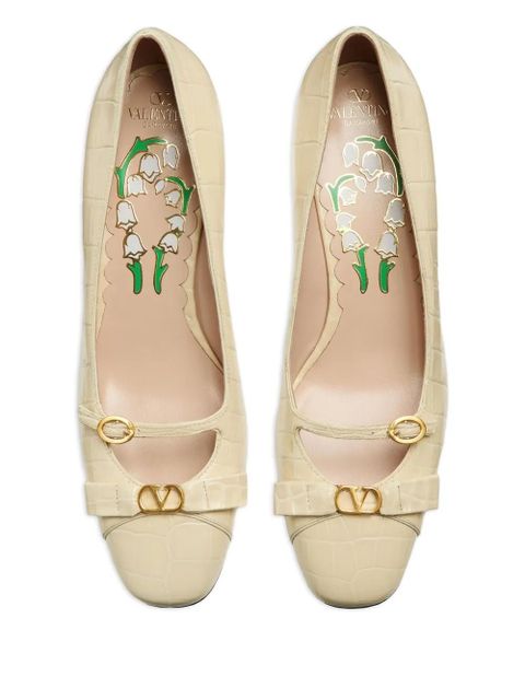 Valentino Garavani 45mm Bowow Décolleté pumps - Neutrals