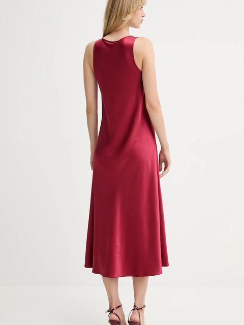 Marella sukienka Emme by Marella kolor bordowy maxi prosta 2525226021200