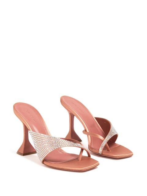 Amina Muaddi 95mm Shiona crystal-embellished sandals - Gold - zdjęcie produktu nr 2