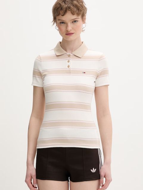 Tommy Jeans polo damskie bawełniane z elastanem - zdjęcie produktu nr 2