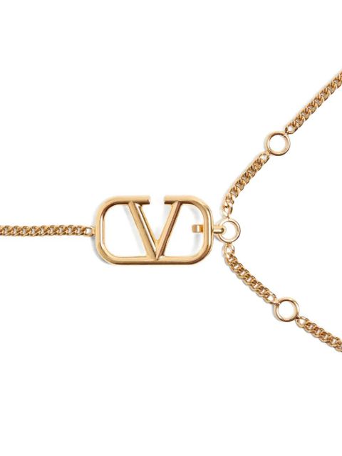 Valentino Garavani VLogo Signature polish-finish belt - Gold