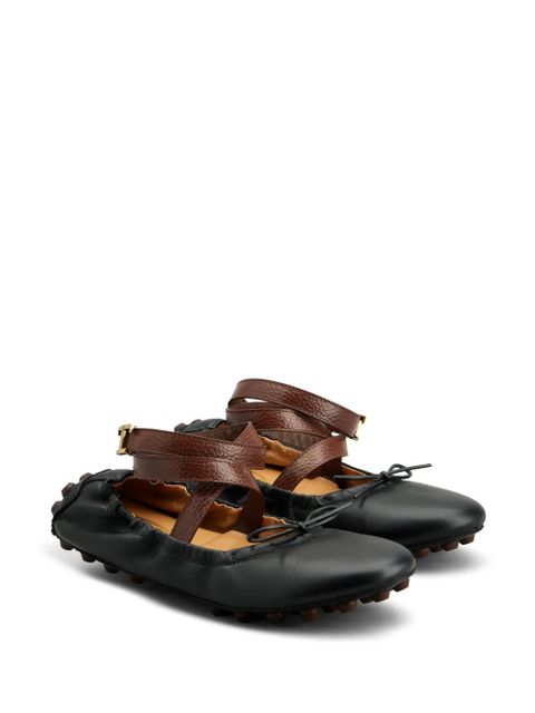 Tod's Gommino leather ballerina shoes - Black - zdjęcie produktu nr 2