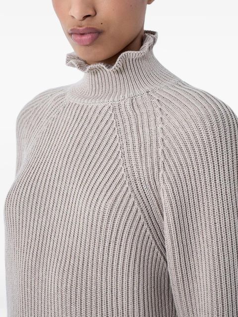 Max Mara ribbed-knit high-neck sweater - Neutrals