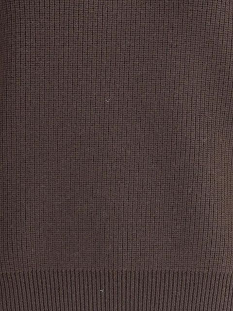 Saint Laurent turtleneck-ribbed sweater - Brown