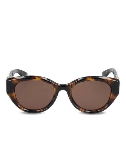 Gucci Eyewear Double G-detail sunglasses - Brown