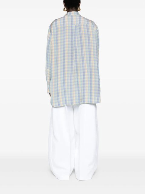 TOTEME plaid-check linen shirt - Purple