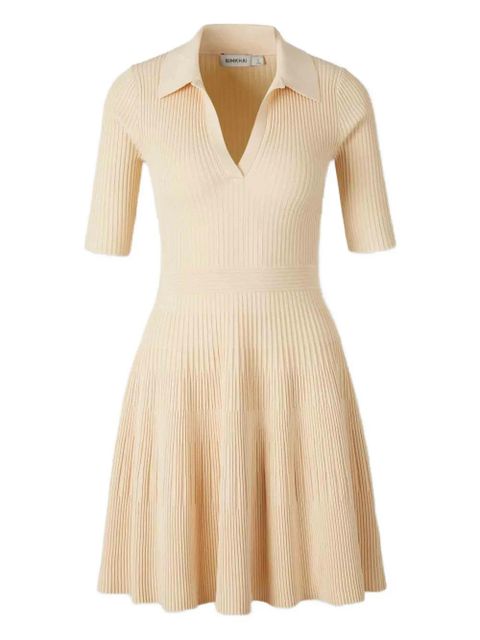 Simkhai pleated collared dress - Neutrals - zdjęcie produktu nr 1