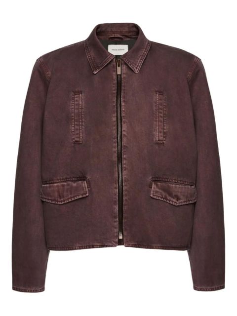 Magda Butrym zip-front denim jacket - Brown - zdjęcie produktu nr 1