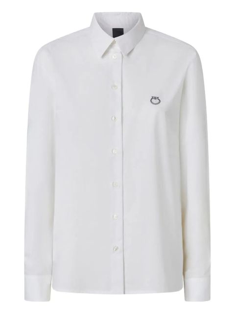PINKO embroidered cotton shirt - White - zdjęcie produktu nr 1