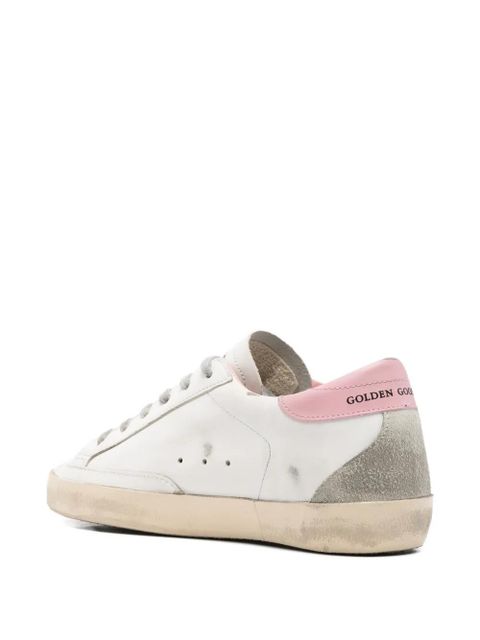 Golden Goose star appliqué leather sneakers - White