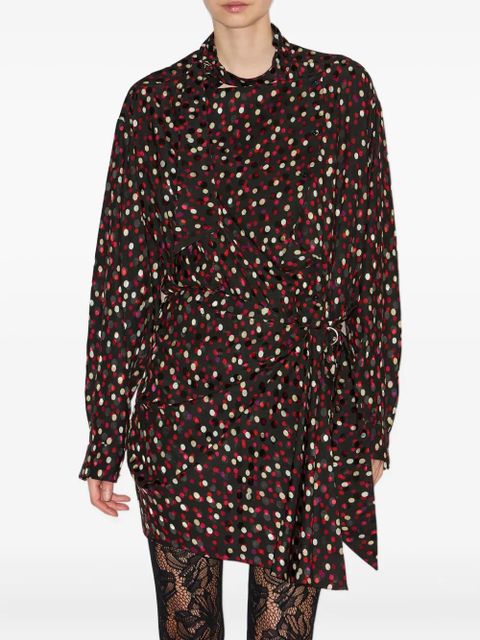 ISABEL MARANT polka-dot wrap dress - Black - zdjęcie produktu nr 2