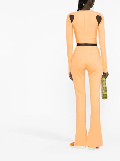 Off-White Sleek flared trousers - Orange