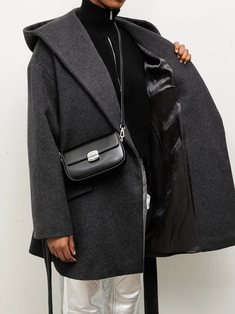 Answear.LAB płaszcz wełniany kolor czarny