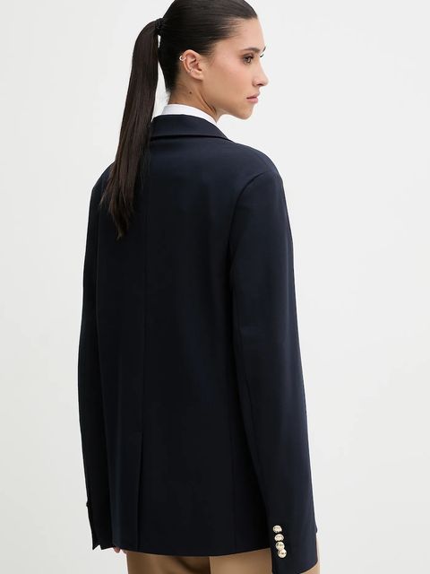 Tommy Jeans marynarka kolor granatowy jednorzędowa gładka DW0DW22495 - zdjęcie produktu nr 2