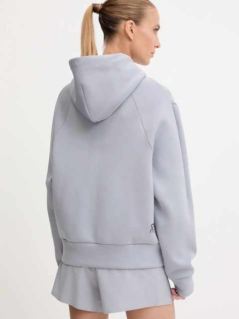 On bluza Focus Tech damska kolor fioletowy z kapturem gładka 1WF30370174