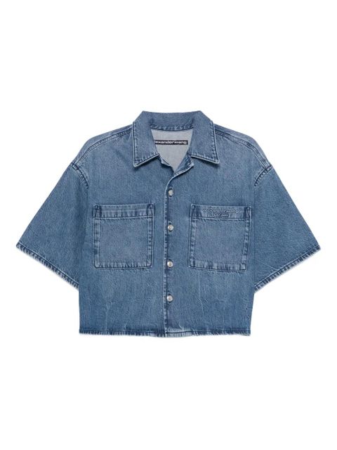 Alexander Wang cropped denim shirt - Blue - zdjęcie produktu nr 1