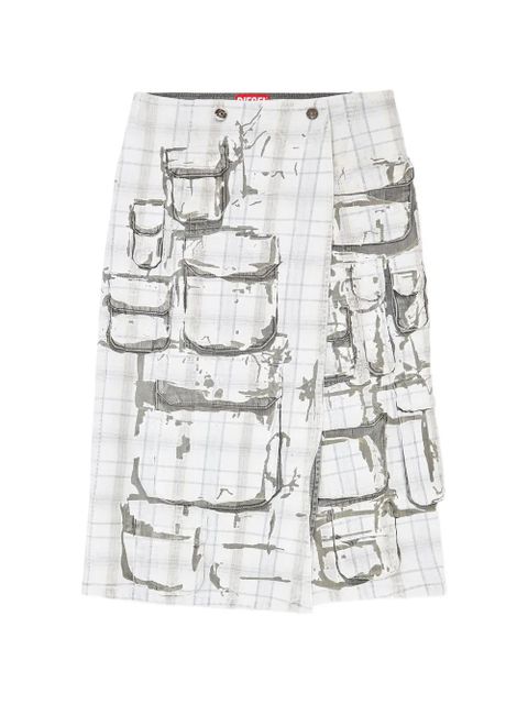 Diesel De-Vorin-Fsi1 midi A-line skirt - Grey - zdjęcie produktu nr 1