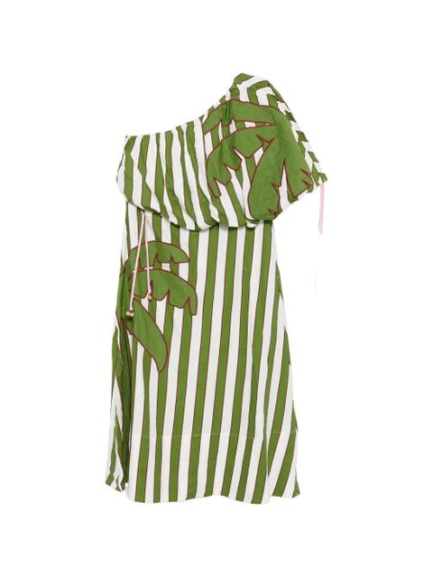 FARM Rio one-shoulder striped midi dress - Green - zdjęcie produktu nr 1