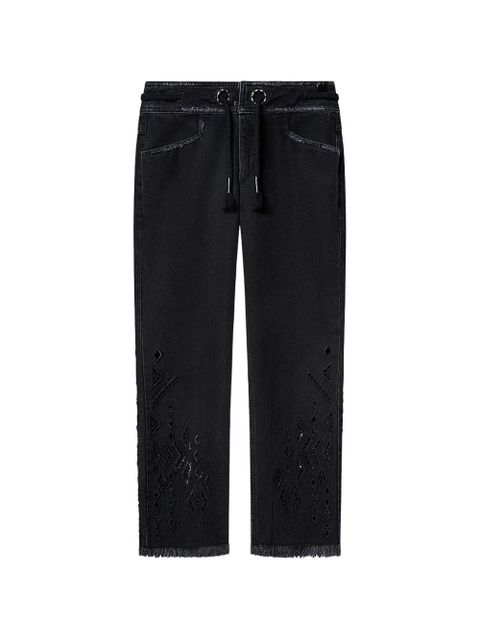 ISABEL MARANT Alison fringed-hem jeans - Black - zdjęcie produktu nr 1