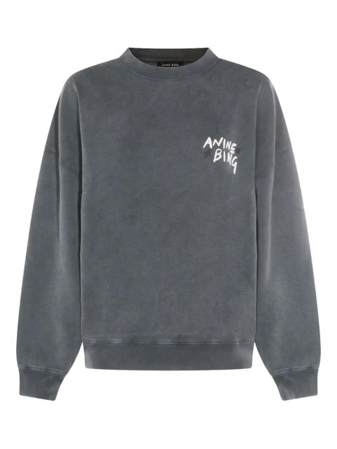 ANINE BING lettering-print sweatshirt - Black - zdjęcie produktu nr 1