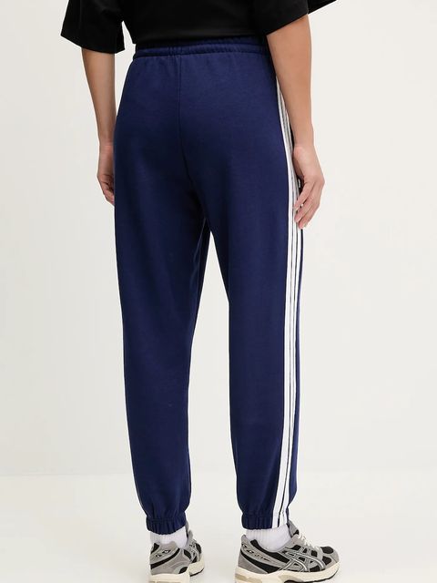 adidas spodnie dresowe 3-Stripes damskie kolor granatowy z aplikacją JX7696