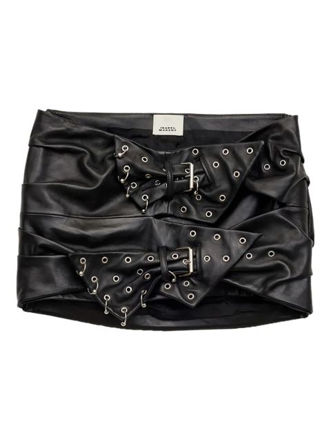 ISABEL MARANT buckle-detail leather skirt - Black - zdjęcie produktu nr 1