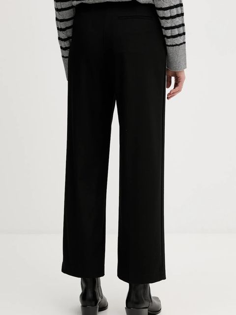 United Colors of Benetton spodnie damskie kolor czarny szerokie high waist 4QIKDF0AC