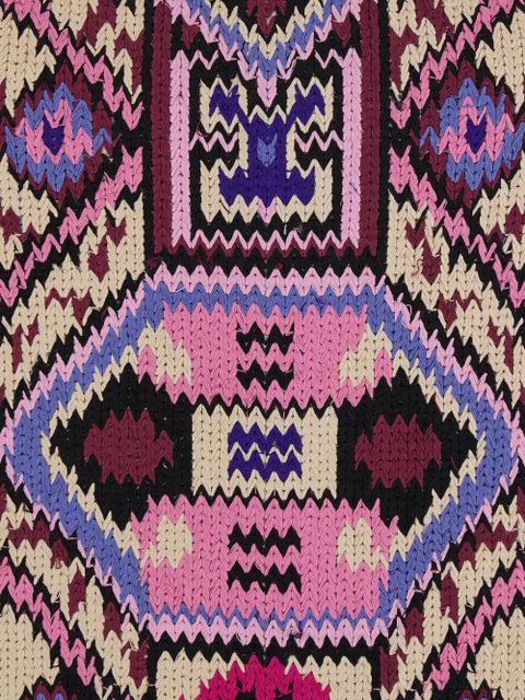 ISABEL MARANT embroidered fringed dress - Pink