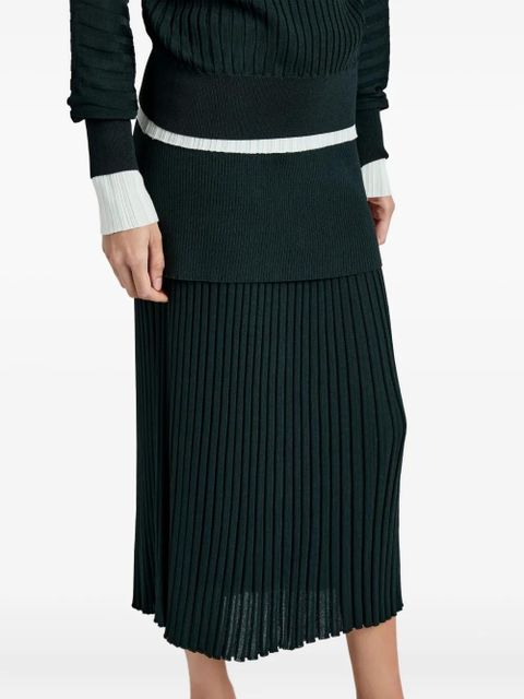 Proenza Schouler Luiza ribbed midi skirt - Green