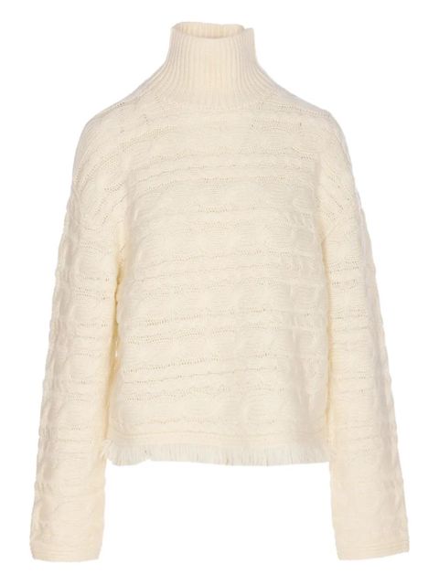 Guest In Residence cable-knit turtleneck sweater - White - zdjęcie produktu nr 1