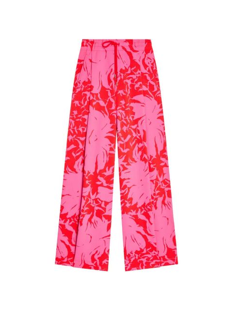 DRIES VAN NOTEN floral loose trousers - Pink - zdjęcie produktu nr 1