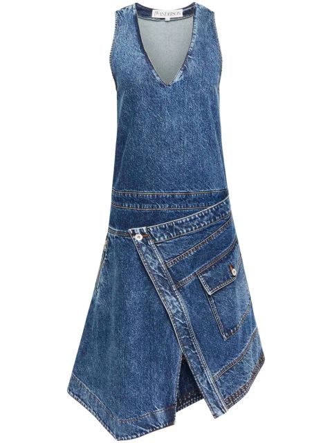 JW Anderson wrap sleeveless dress - Blue